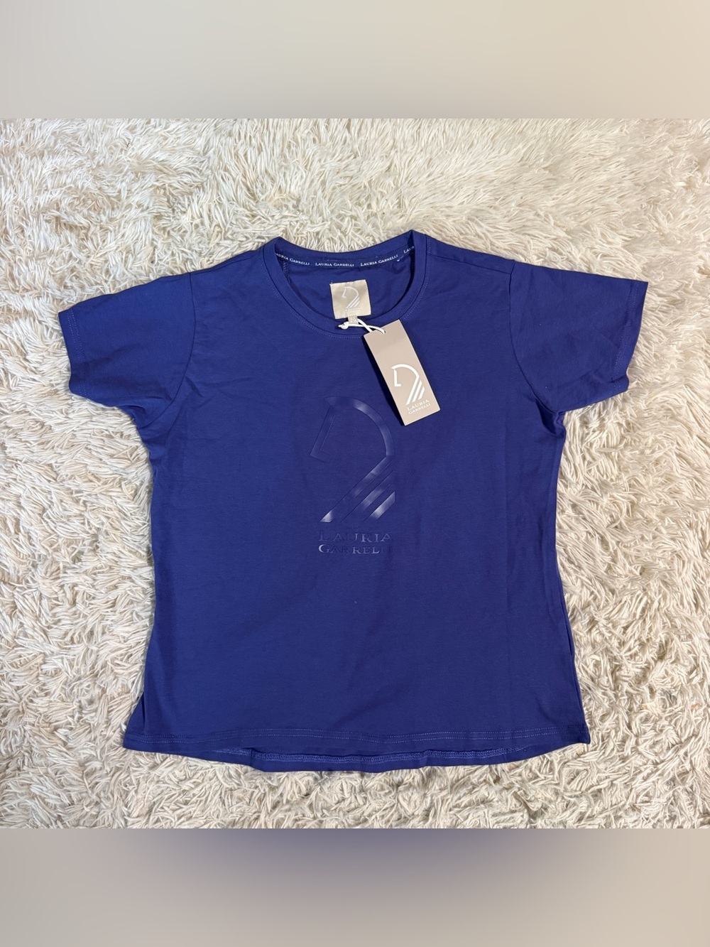 New Women’s Medium Lauria Garrelli Short Sleeve Horseback Riding Logo T-Shirt